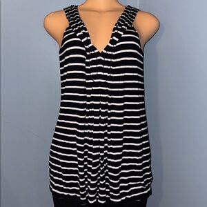Stylish Max Studio Striped Halter Top - Size S
